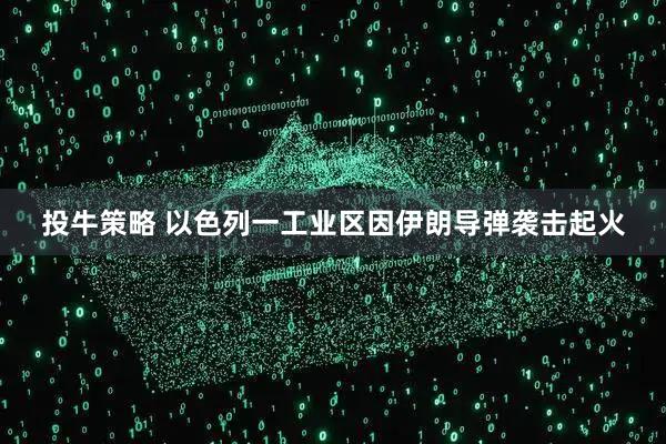 投牛策略 以色列一工业区因伊朗导弹袭击起火